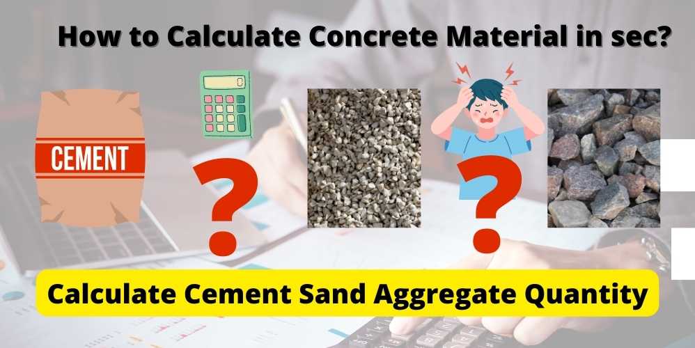 How To Calculate Cement Sand Aggregate Quantity In Concrete Excel Sheet Civil Experience Calculate Cement Sand Aggregate Quantity